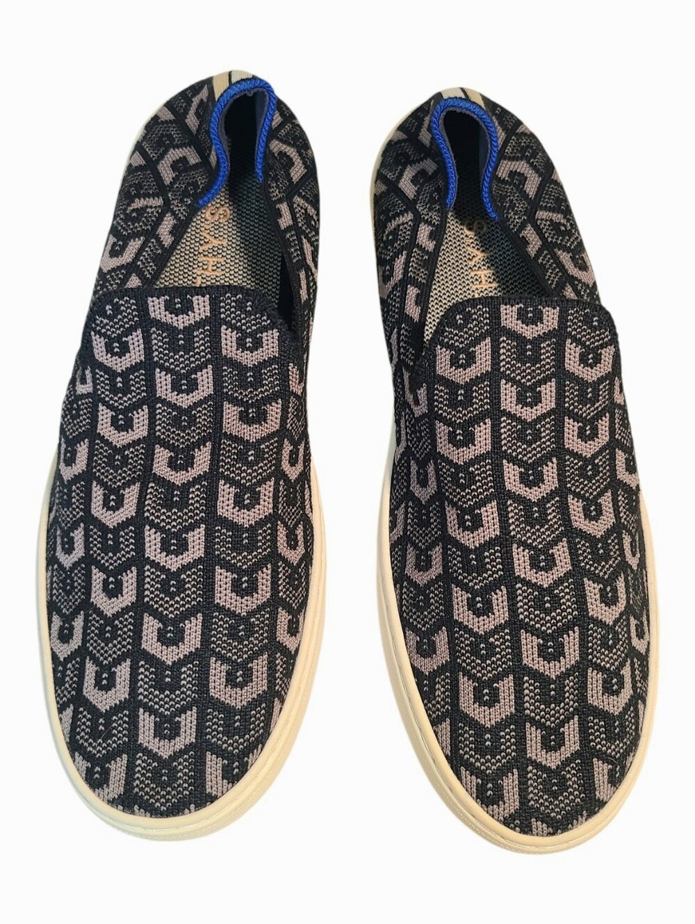Rothy’s The Original Logo Slip On Sneaker Womens Sz 10 Logomania MonogramCore